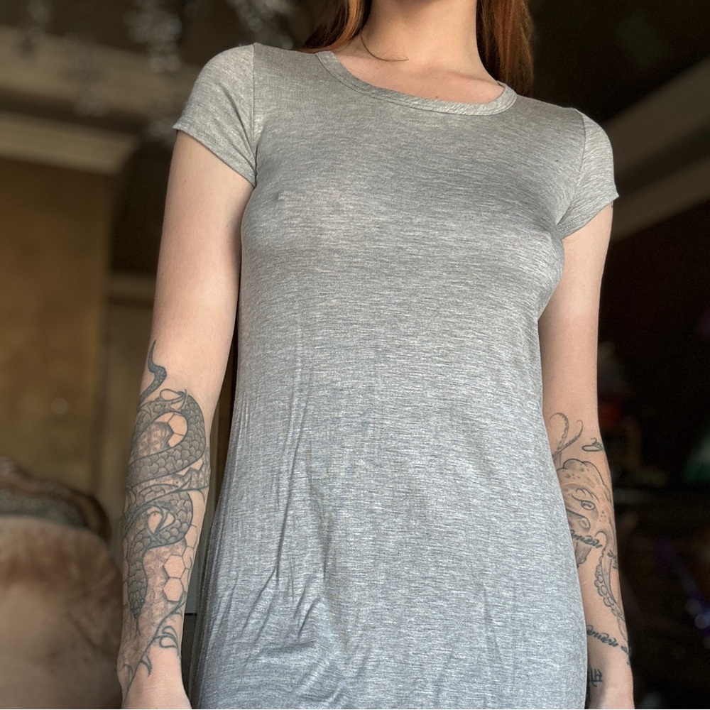 Sexy Simple Black & Grey Mini Dress Simple - Picture 7 of 16